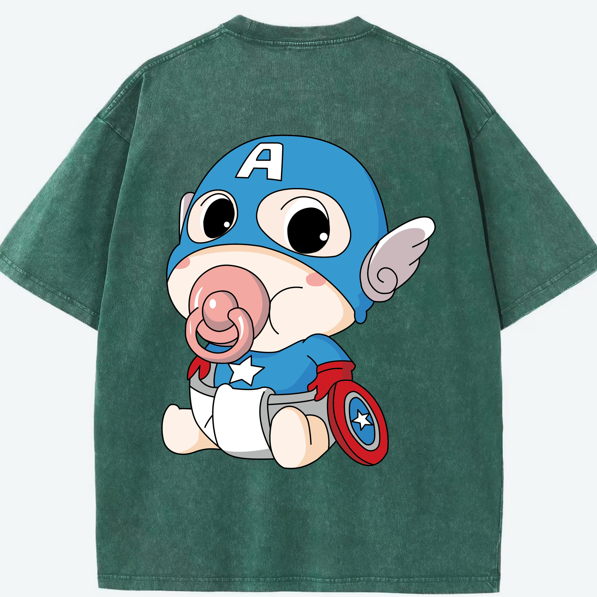 （画像用） アベンジャーズ The Avengers 綿100% ヴィンテージ風 半袖Tシャツ（背面プリント）